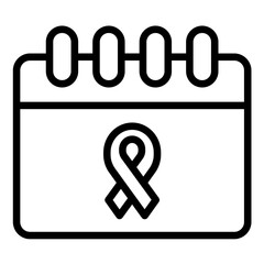 Vector Design Cancer Memorial Wall Icon Style