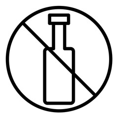 Vector Design No Alcohol Icon Style