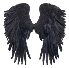 Black wings. Ai generated image
