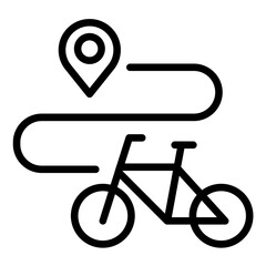 Vector Design Cycling Path Icon Style
