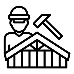 Vector Design Roofer Icon Style