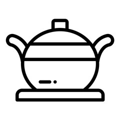 Vector Design Cooking Pot Icon Style
