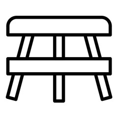 Vector Design Picnic Table Icon Style