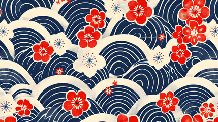 Seamless Japanese pattern background