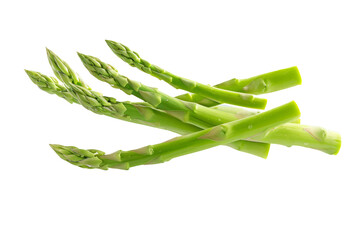 asparagus spears suspended in the air, highlighting the slender and elegant cuts.