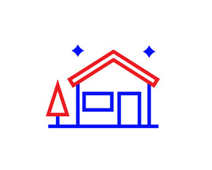 estate illustration in line style design. Linear illustration.	