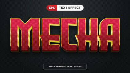 mecha metallic text effect, editable robot shine text style