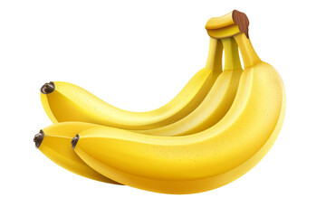 banana bunch isolated on white background, great for smoothie bars and snack brands.