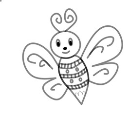 Sketch of a butterfly for colouring
