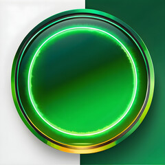 Emerald Emanations: Exploring the Artistry of Green Neon Circles(Generative AI)