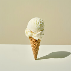 Vanilla Ice Cream Cone - Generative AI