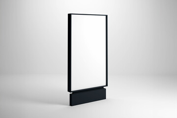 Lightbox advertising display. Blank pylon mockup. Perspective view, 3D rendering. - obrazy, fototapety, plakaty