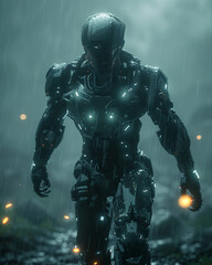 Fototapeta premium Cyber Soldier Nanotech Suit