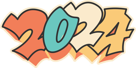 2024 Happy New Year Illustration