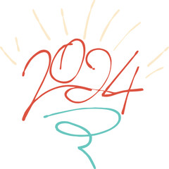 2024 Happy New Year Illustration