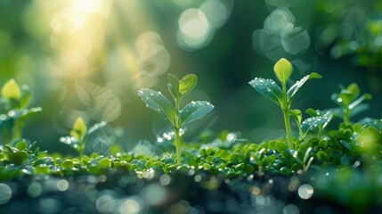 Generate an image portraying the idyllic transformation of seeds