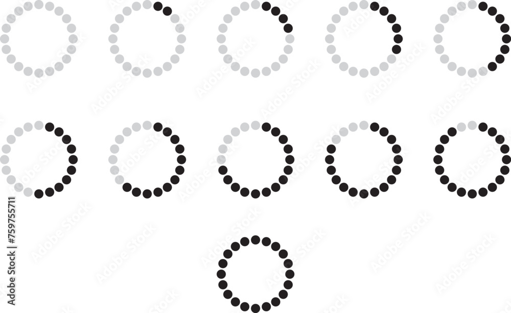Poster circular load progress indicator. buffering round symbol