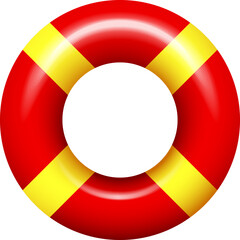 Obraz premium Life buoy. Inflatable red lifesaver rubber ring