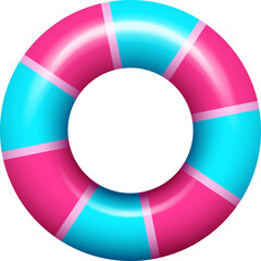 Inflatable ring. Pool kid toy. Swimming donut