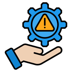 Risk Management Icon Element For Design