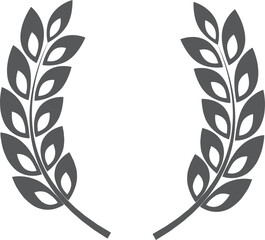 Rye wreath black silhouette. Premium quality emblem