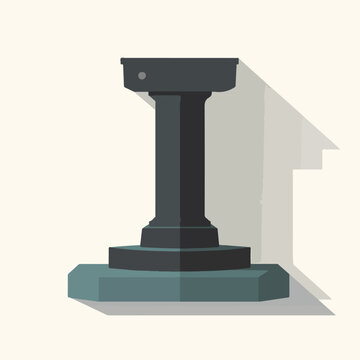 Pedestal podium icon flat vector illustration isloa