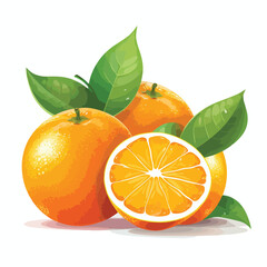 Photo-realistic vector illustration. Fresh oranges