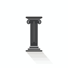 Naklejka premium Pillar logo. pillar symbol. law icon. flat vector i