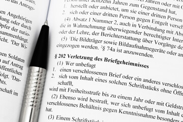 Verletzung des Briefgeheimnisses Starfgesetzbuch