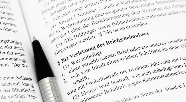 Verletzung des Briefgeheimnisses Starfgesetzbuch