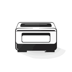 Printer vector icon in line style. Printer symbol.