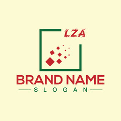 Creative letter LZA monogram for business logo design template - obrazy, fototapety, plakaty