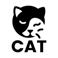 Cat logo vector art illustration black color, Cat Icon vector silhouette 15