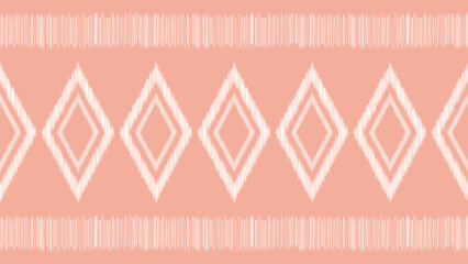 Traditional Ethnic ikat motif fabric pattern background geometric .Ikat embroidery Ethnic pattern pink pastel rose pink background wallpaper. Abstract,vector,illustration.Texture,frame,decoration.