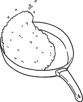 frying pan with food cooking clip art preview