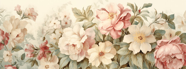 Soft Pastel Floral Wallpaper Elegance