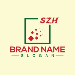 Creative SZH letter logo design for your business brands