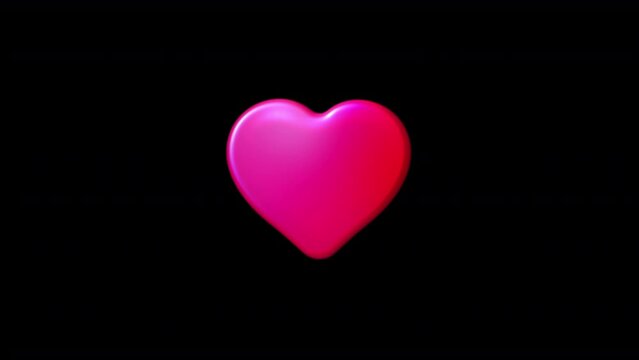 Random circles merge and form a like or love icon. Elastic motion graphic. A heart that uses ticking motion graphics. High quality 4K rendered.