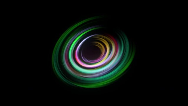 A shining and glowing rotating 3D disk. Video background. Background screensaver