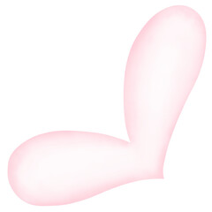 pink heart isolated