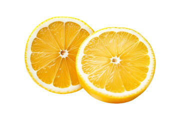 lemon cut in half, isolate