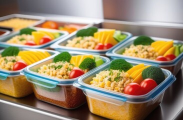 Containers with ready-made healthy food for every day