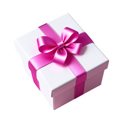 Obraz premium gift box with ribbon and bow, isolated