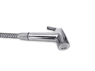 Head of toilet nozzle for cleaning washing in the restroom, Isolated nozzle water toilet, transparent background