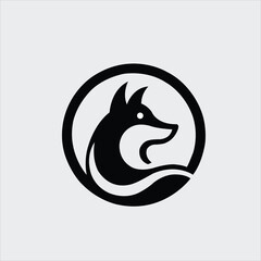 Cruelty free concept logo design with cat and dog symbol. Not tested on animals icon. Vector illustration.