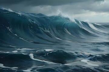 high tide ocean waves