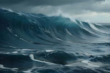 Foto op Plexiglas high tide ocean waves © D_jake