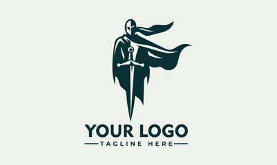 Simple Knight Rider Logo Vector Unique and Striking Design for Brand Identity Premium Raider Symbol - obrazy, fototapety, plakaty