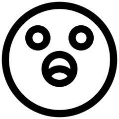 Agape face. Editable stroke vector icon.
