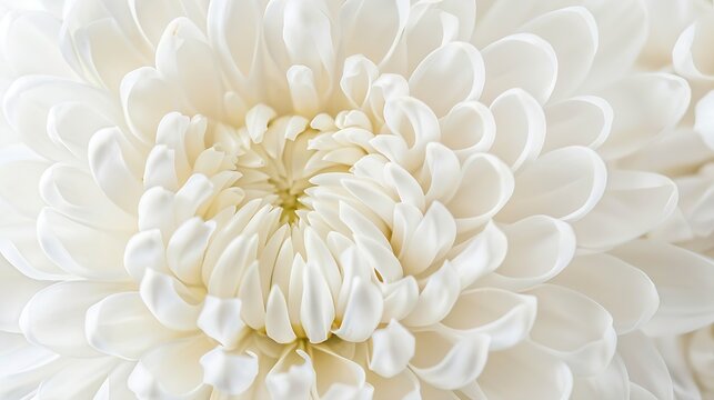 Generative AI : Closeup abstract white chrysanthemum flower background.